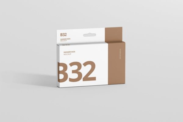 挂钩式宽边细长矩形盒子包装样机 Box Mockup – Wide Slim Rectangle Size with Hanger缩略图 挂钩式宽边细长矩形盒子包装样机 Box Mockup – Wide Slim Rectangle Size with Hanger