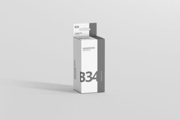 带挂钩的中等矩形尺寸包装盒子样机 Box Mockup – Medium Rectangle Size with Hanger缩略图 带挂钩的中等矩形尺寸包装盒子样机 Box Mockup – Medium Rectangle Size with Hanger