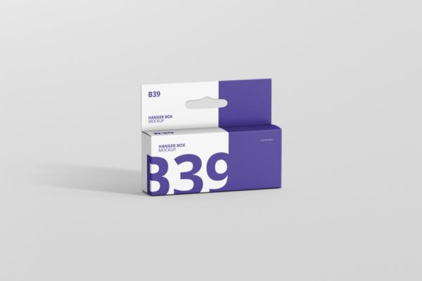 带挂钩的宽小矩形盒子样机 Box Mockup – Wide Small Rectangle with Hanger缩略图 带挂钩的宽小矩形盒子样机 Box Mockup – Wide Small Rectangle with Hanger