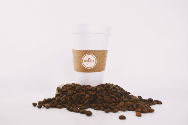 咖啡品牌VI设计咖啡纸杯样机模板 Large Coffee Cup Mockup
