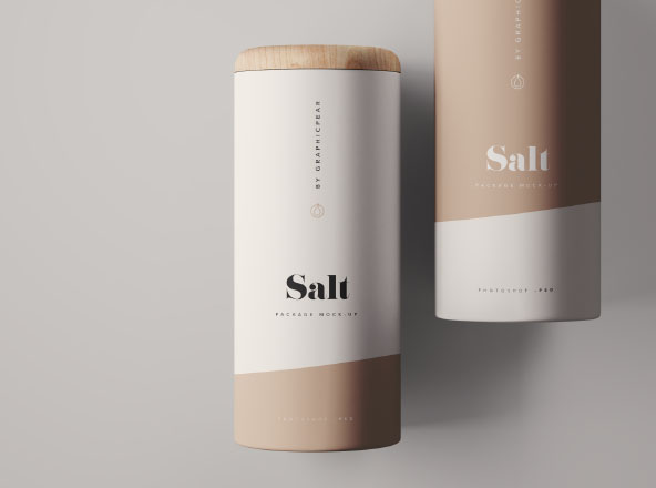 圆筒形食品包装罐外观设计样机模板 Cylinder Food Container Mockup
