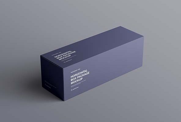 水平长方体产品包装盒定制设计样机模板 Horizontal Package Box Mockup缩略图 水平长方体产品包装盒定制设计样机模板 Horizontal Package Box Mockup