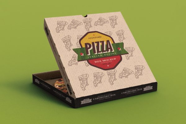 披萨包装盒外观设计效果演示样机模板 Pizza Box Mock-Up Template缩略图 披萨包装盒外观设计效果演示样机模板 Pizza Box Mock-Up Template