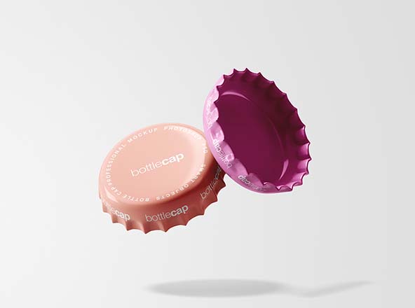 啤酒瓶盖设计图案预览样机 Bottle Cap Mockup缩略图 啤酒瓶盖设计图案预览样机 Bottle Cap Mockup