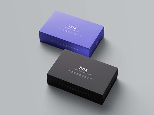 精品礼品/产品包装盒外观设计样机模板 Box Packaging Mockup