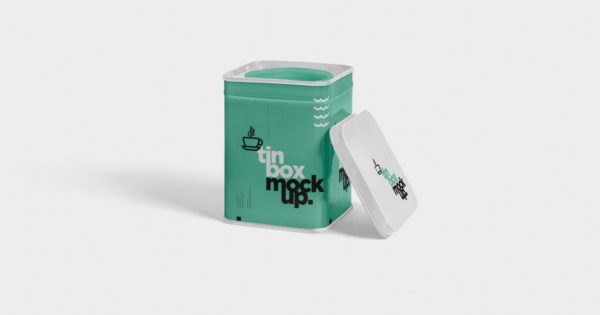 茶叶锡盒包装设计效果图样机 Packaging Tin Box Mockups缩略图 茶叶锡盒包装设计效果图样机 Packaging Tin Box Mockups