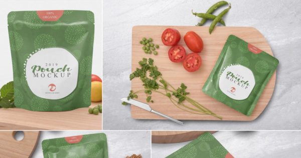 自封袋食物零食包装袋外观设计样机 Sealed Sachet Mockups缩略图 自封袋食物零食包装袋外观设计样机 Sealed Sachet Mockups
