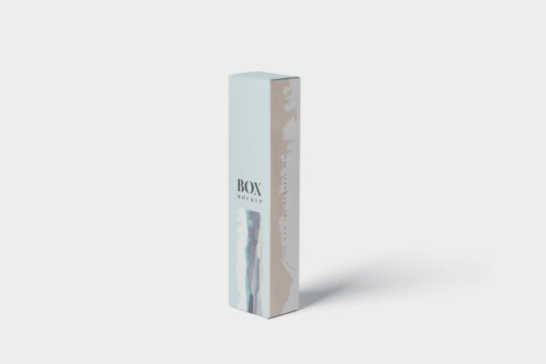 长条形化妆品/护肤品包装纸盒设计图样机 Box Mockup – Slim High Rectangle Shape缩略图 长条形化妆品/护肤品包装纸盒设计图样机 Box Mockup – Slim High Rectangle Shape