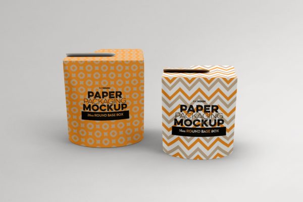 圆底小吃零食包装纸盒设计图样机 Paper Round Base Box 16/26oz Packaging Mockups缩略图 圆底小吃零食包装纸盒设计图样机 Paper Round Base Box 16/26oz Packaging Mockups