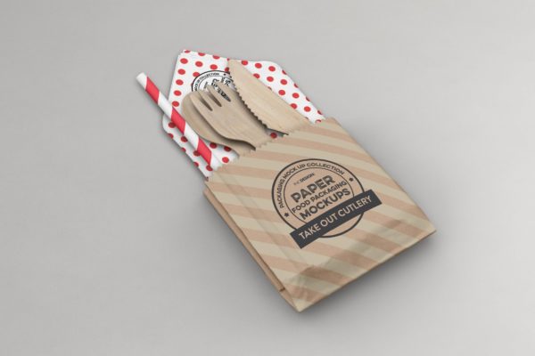 一次性外卖餐具包装设计样机模板 Takeout Cutlery Mockup缩略图 一次性外卖餐具包装设计样机模板 Takeout Cutlery Mockup