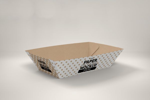 创意纸盘包装设计效果图样机模板 Paper Tray 1 Packaging Mockup缩略图 创意纸盘包装设计效果图样机模板 Paper Tray 1 Packaging Mockup