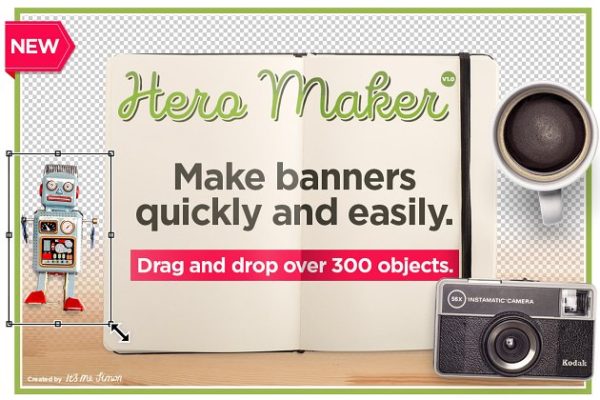 巨无霸场景设计素材包 Hero Maker Mockup Scene Creator