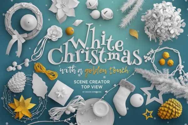 圣诞节俯视场景设计模板合集 Christmas Top View Scene Creator
