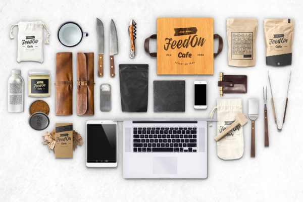 厨房必需品巨无霸场景样机模板 Hero Kitchen Essentials Mockup Creator