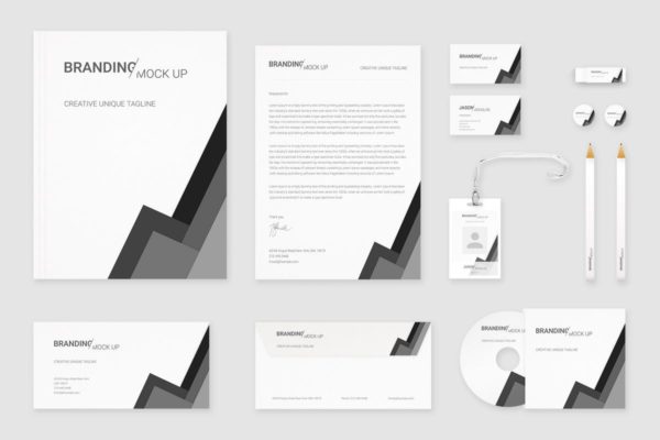 极简主义品牌A4文具/标识样机Vol.6 Branding Identity Mock Up (Vol. 6)