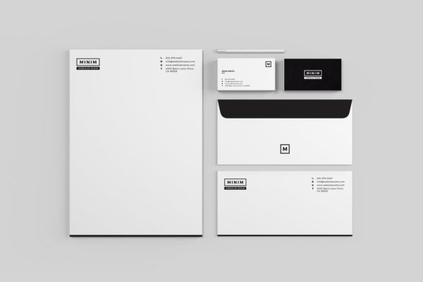 简约实用品牌办公文具样机模板 Minim – Simple Clean Stationery缩略图 简约实用品牌办公文具样机模板 Minim – Simple Clean Stationery