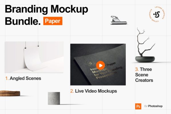 品牌演示场景样机模板合集 Branding Mockup Bundle, Paper[9.54GB]
