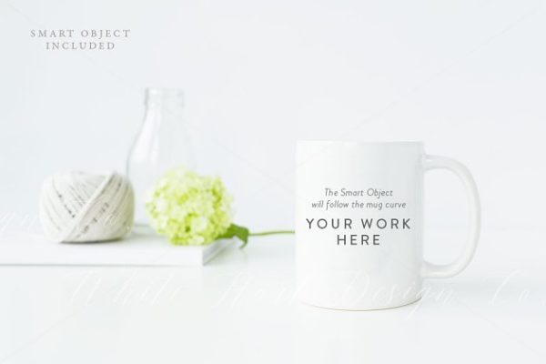创意极简白色马克杯样机模板 Styled mug mock up – PSD+Jpeg缩略图 创意极简白色马克杯样机模板 Styled mug mock up – PSD+Jpeg