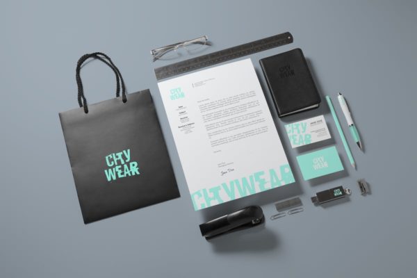 企业品牌VI设计办公文具样机模板v2 Corporate Branding / Identity Mock-up