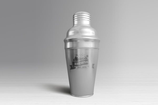 冷饮品牌设计样机模板[不锈钢冰摇杯/马克杯/玻璃杯/纸袋] Branded Products Mock-up V2