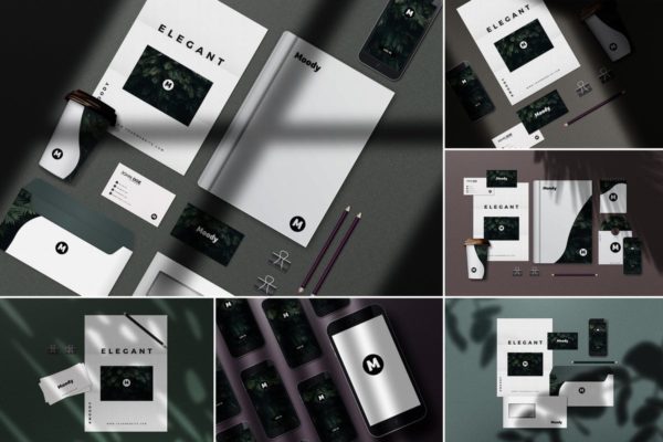 8个企业品牌VI标识设计预览办公用品等距场景样机模板 8 Identity Stationery Mockups缩略图 8个企业品牌VI标识设计预览办公用品等距场景样机模板 8 Identity Stationery Mockups
