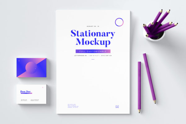 高逼格品牌VI设计预览图办公用品样机02 Stationery Mockup 02缩略图 高逼格品牌VI设计预览图办公用品样机02 Stationery Mockup 02