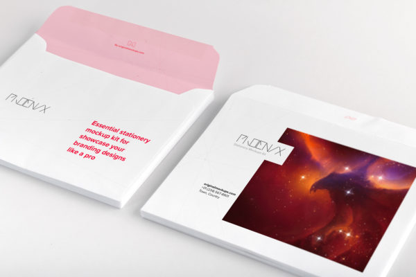 企业品牌设计企业信封外观设计预览样机模板02 Lord Envelope Mockup 02