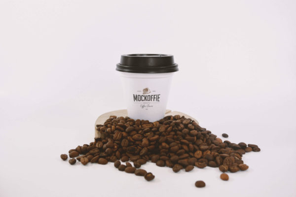 咖啡纸杯咖啡品牌Logo设计图样机模板 Sealed Coffee Cup Mockup