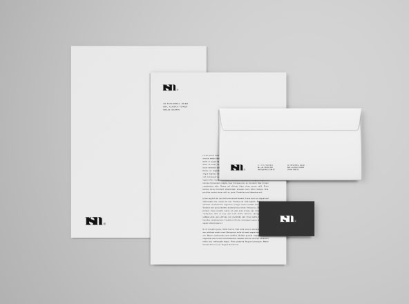 信封/信纸/名片设计效果图样机模板 Simple Stationery Mockup Template