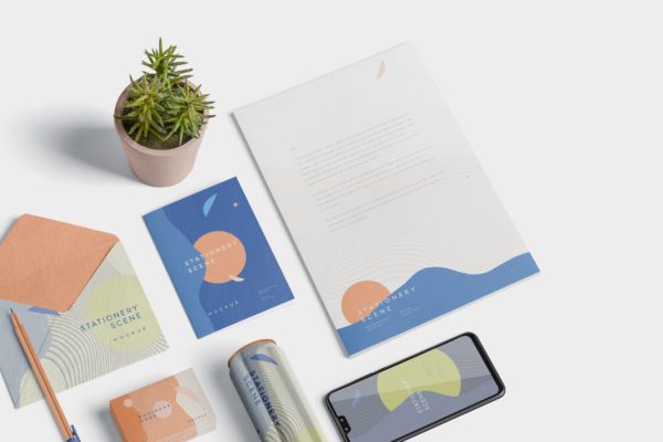 创意品牌VI视觉设计办公用品套装等距网格样机模板 Stationery Mockup Scenes缩略图 创意品牌VI视觉设计办公用品套装等距网格样机模板 Stationery Mockup Scenes