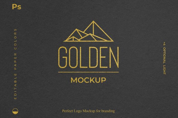 烫金印刷工艺Logo设计效果图样机 Gold Foil Paper Logo Mockup缩略图 烫金印刷工艺Logo设计效果图样机 Gold Foil Paper Logo Mockup