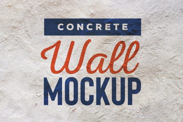 混凝土墙刷墙效果图样机模板 Concrete Wall Mockup