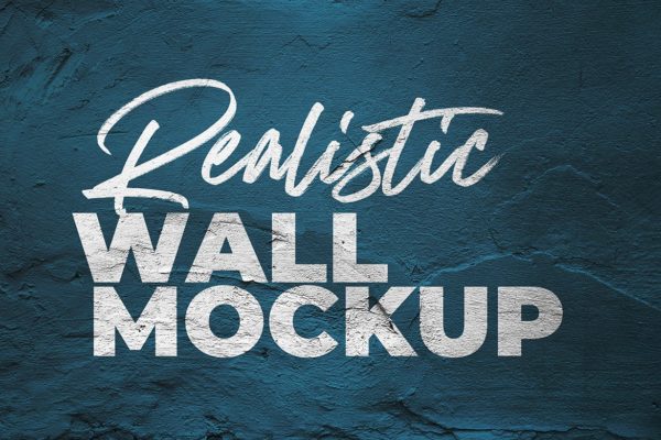 字体/Logo设计墙面刷漆效果图样机模板 Wall Mockup