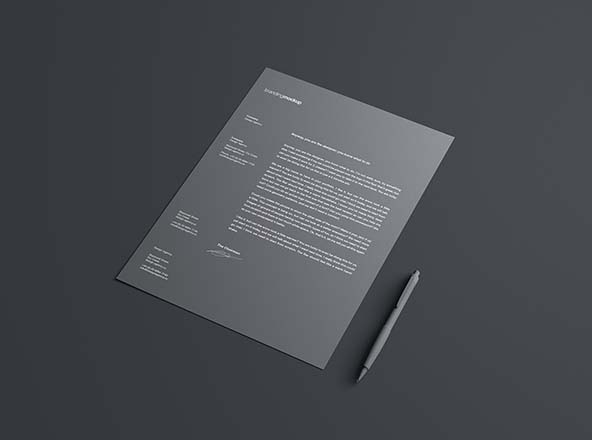简约风企业信纸设计效果图样机 Simple Letterhead Mockup缩略图 简约风企业信纸设计效果图样机 Simple Letterhead Mockup