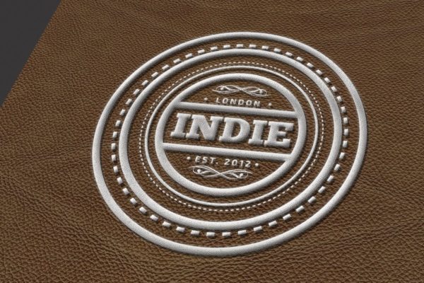 Logo设计真皮压印工艺效果样机 Leather Logo Mockup