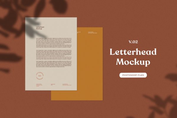 企业标准信纸信头设计效果图样机v02 ADL – Letterhead Mockup.v02