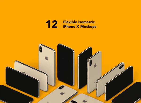 大洋岛下午茶：质感超强的多角度iPhone X APP UI设计展示模型Mockups下载[PSD]