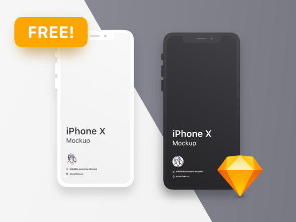Dribbble设计师分享的SKETCH版本iPhone X样机