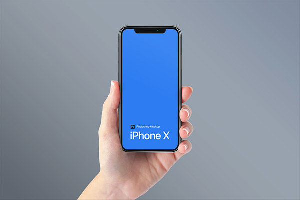 手持iPhone X样机VI展示模型mockups缩略图 手持iPhone X样机VI展示模型mockups