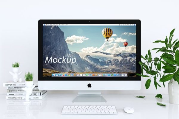 iMac一体机样机 iMac Mockup (white – 01)缩略图 iMac一体机样机 iMac Mockup (white – 01)