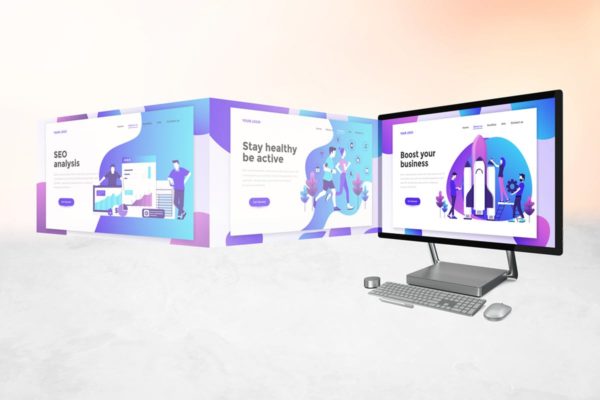 微软一体机电脑样机模板 Surface Studio Mockup V.2
