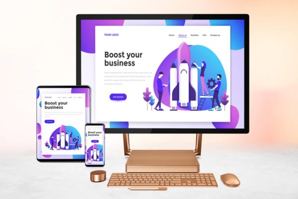跨平台设计项目展示样机合集 Responsive Screens Mockup缩略图 跨平台设计项目展示样机合集 Responsive Screens Mockup