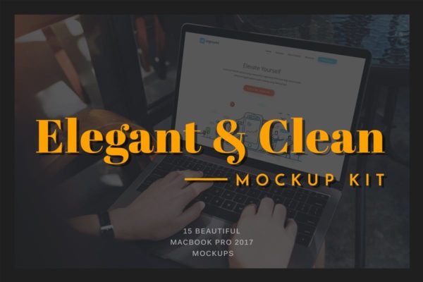 高雅干净利落笔记本电脑MacBook Pro样机 Elegant & Clean Macbook Pro Mockups