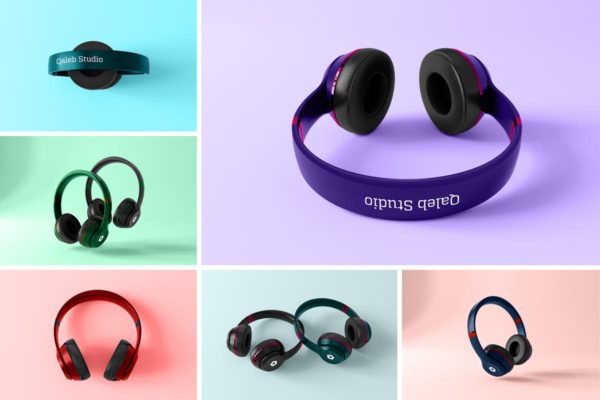 高品质头戴运动音乐耳机样机模板 Headphones Mockup缩略图 高品质头戴运动音乐耳机样机模板 Headphones Mockup