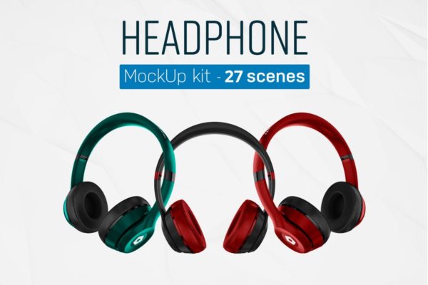 音乐头戴耳机设备样机套装 Headphones Mockup Kit缩略图 音乐头戴耳机设备样机套装 Headphones Mockup Kit