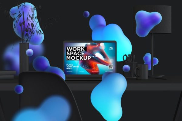 创意工作空间MacBook Pro设计展示样机 workspace desk clay mockup with macbook pro缩略图 创意工作空间MacBook Pro设计展示样机 workspace desk clay mockup with macbook pro