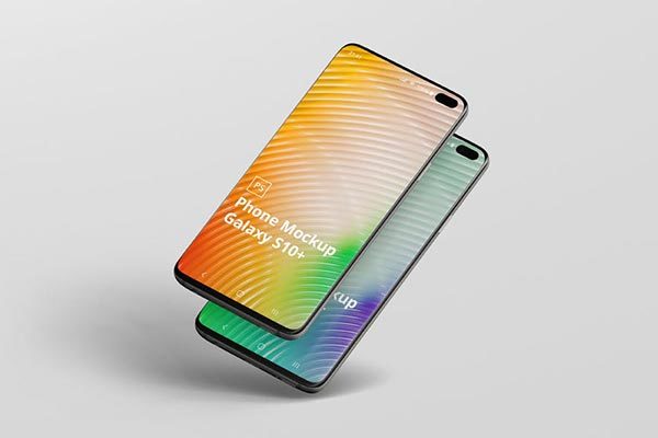 三星Galaxy S10 Plus手机APP UI样机展示模型mockups