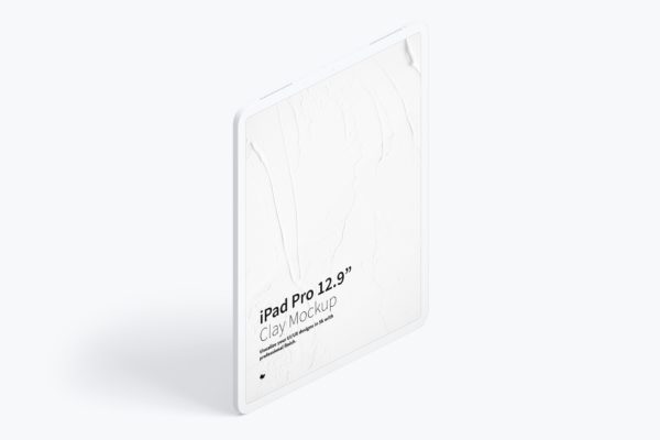 iPad Pro平板电脑UI设计效果图右视图样机02 Clay iPad Pro 12.9” Mockup, Isometric Right View 02缩略图 iPad Pro平板电脑UI设计效果图右视图样机02 Clay iPad Pro 12.9” Mockup, Isometric Right View 02