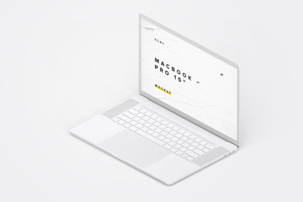MacBook Pro笔记本电脑设计效果演示右视图样机 Clay MacBook Pro 15" with Touch Bar, Right Isometric View Mockup缩略图 MacBook Pro笔记本电脑设计效果演示右视图样机 Clay MacBook Pro 15" with Touch Bar, Right Isometric View Mockup