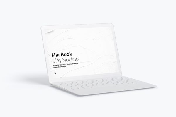 MacBook陶瓷黏土材质笔记本电脑UI设计预览左视图样机 Clay MacBook Mockup, Left View缩略图 MacBook陶瓷黏土材质笔记本电脑UI设计预览左视图样机 Clay MacBook Mockup, Left View